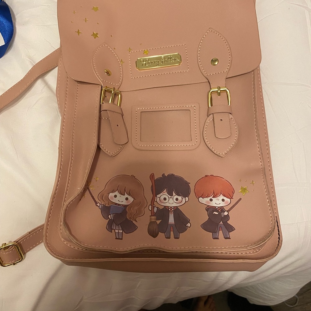 Pink Cartoon Character Backpack